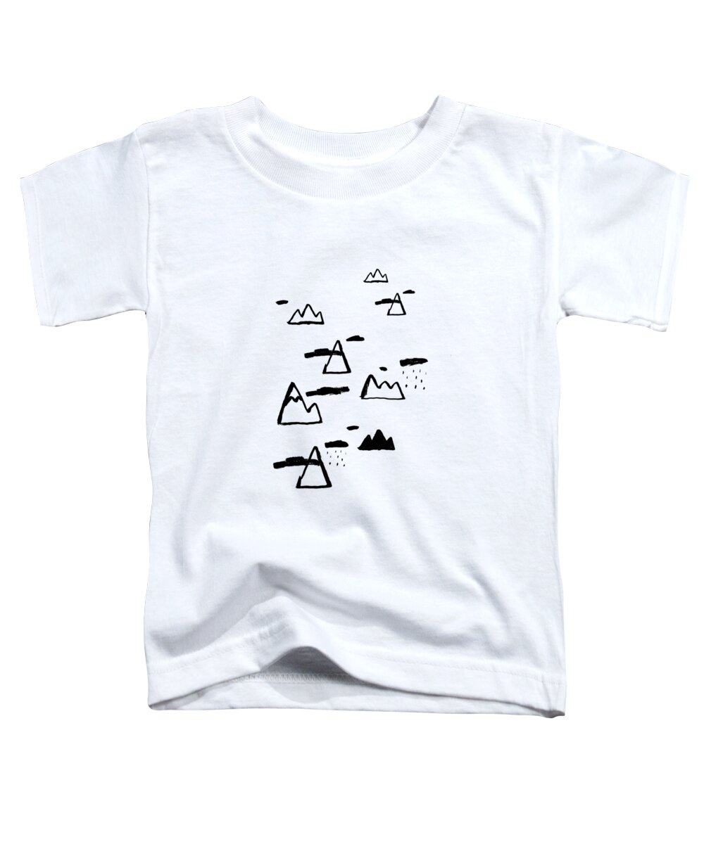 Illustration Toddler T-Shirt featuring the drawing Mountains by Studio Sananikone
