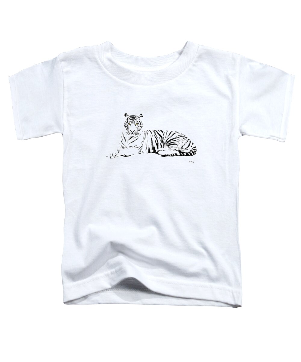 Terence The Tiger Toddler T-Shirt featuring the digital art Music Notes 25 by David Bridburg