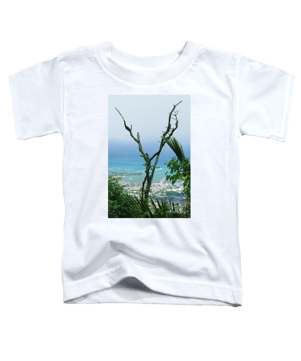  Toddler T-Shirt featuring the photograph My Favorite Wishbone between a mountain and the beach by Heather Kirk