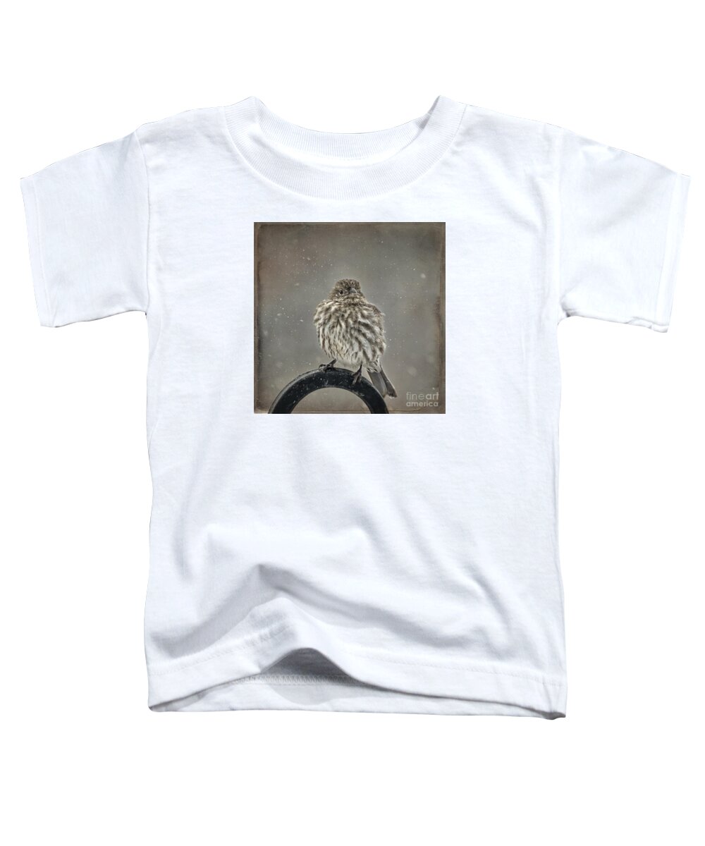 Wildlife Toddler T-Shirt featuring the photograph My Winter Sparrow by Janice Pariza