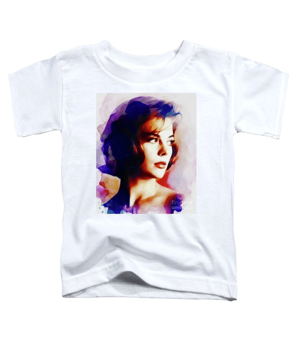 Natalie Toddler T-Shirt featuring the painting Natalie Wood, Movie Star by Esoterica Art Agency