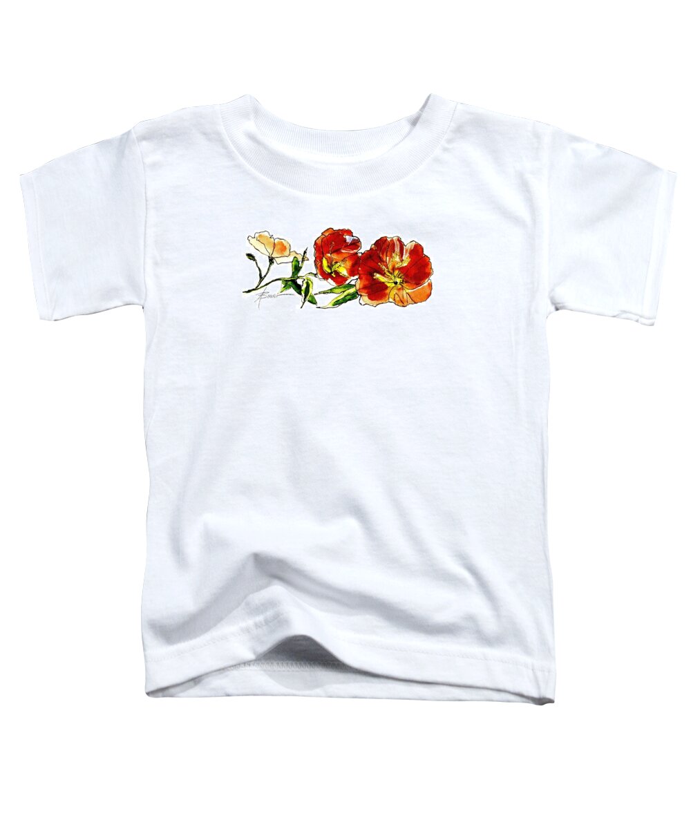 Flowers Toddler T-Shirt featuring the painting Natural Beauty by Adele Bower