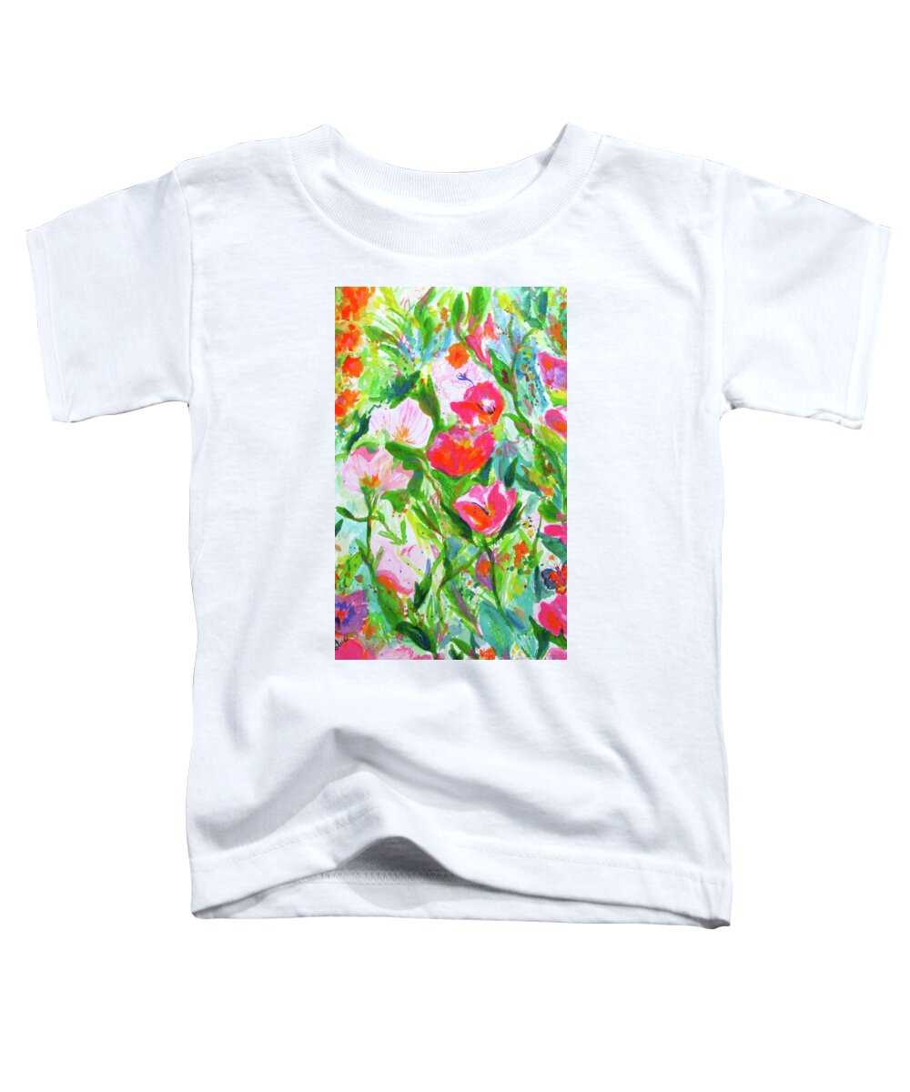 Watercolor. Pastels Toddler T-Shirt featuring the painting Nature Dance by Beth Saffer