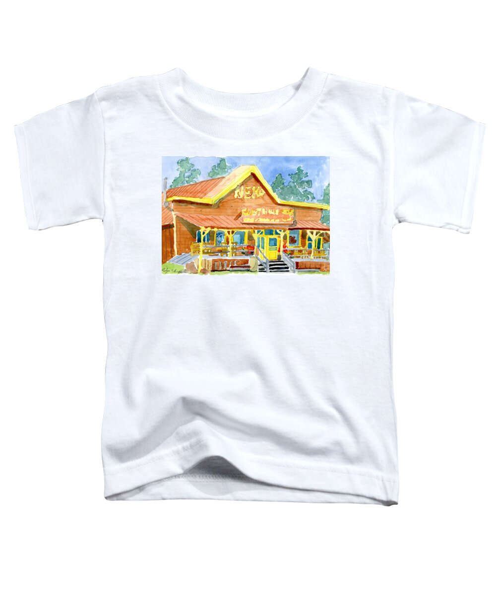 Store Toddler T-Shirt featuring the painting Nemo Ranch Store by Rodger Ellingson