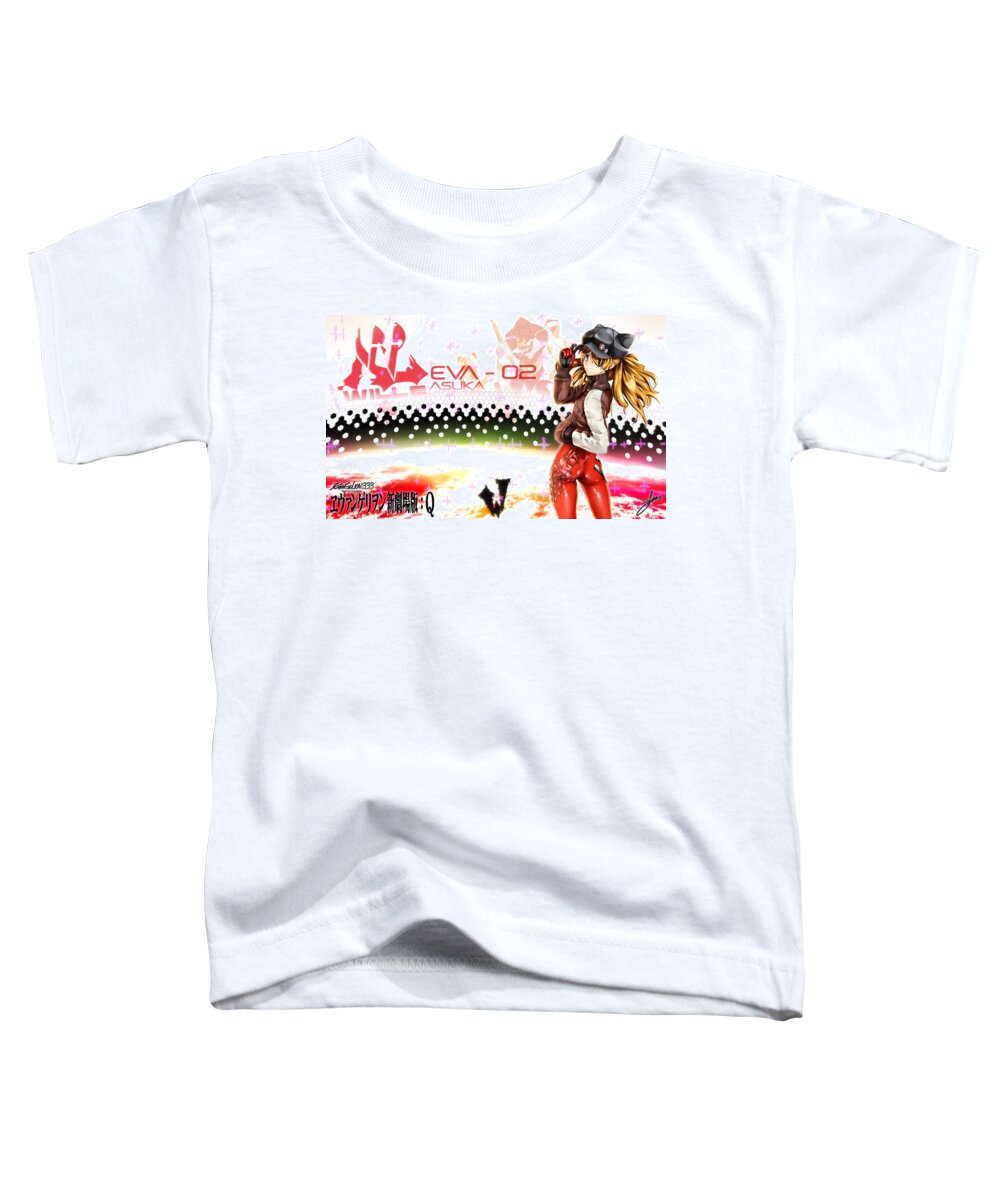 Neon Genesis Evangelion Toddler T-Shirt featuring the digital art Neon Genesis Evangelion by Maye Loeser