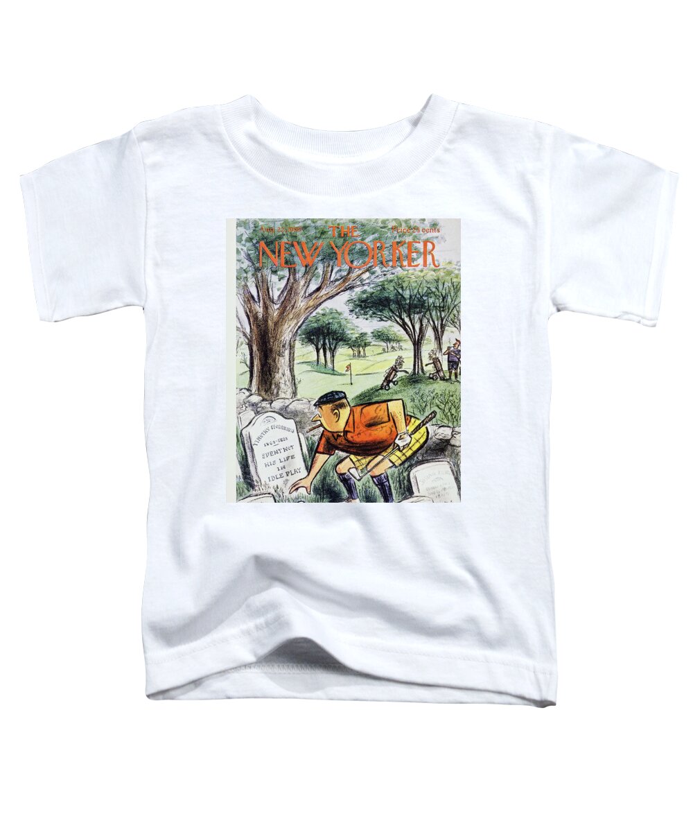 Golf Toddler T-Shirt featuring the painting New Yorker August 22 1959 by Roger Duvoisin