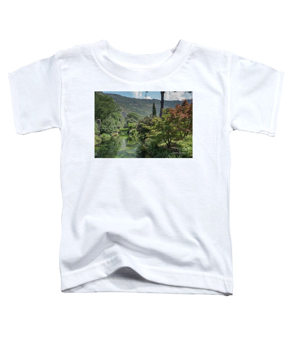 Ninfa Toddler T-Shirt featuring the photograph Ninfa Garden, Rome Italy 5 by Perry Rodriguez