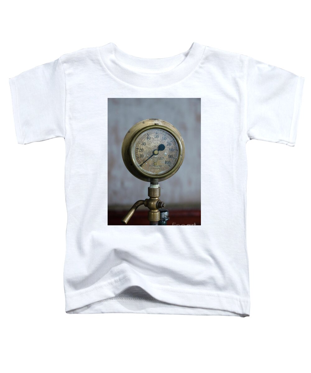 Gauge Toddler T-Shirt featuring the photograph No pressure then by Steev Stamford