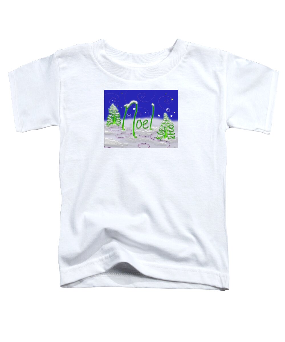 Digital Art Toddler T-Shirt featuring the digital art Noel by Adria Trail