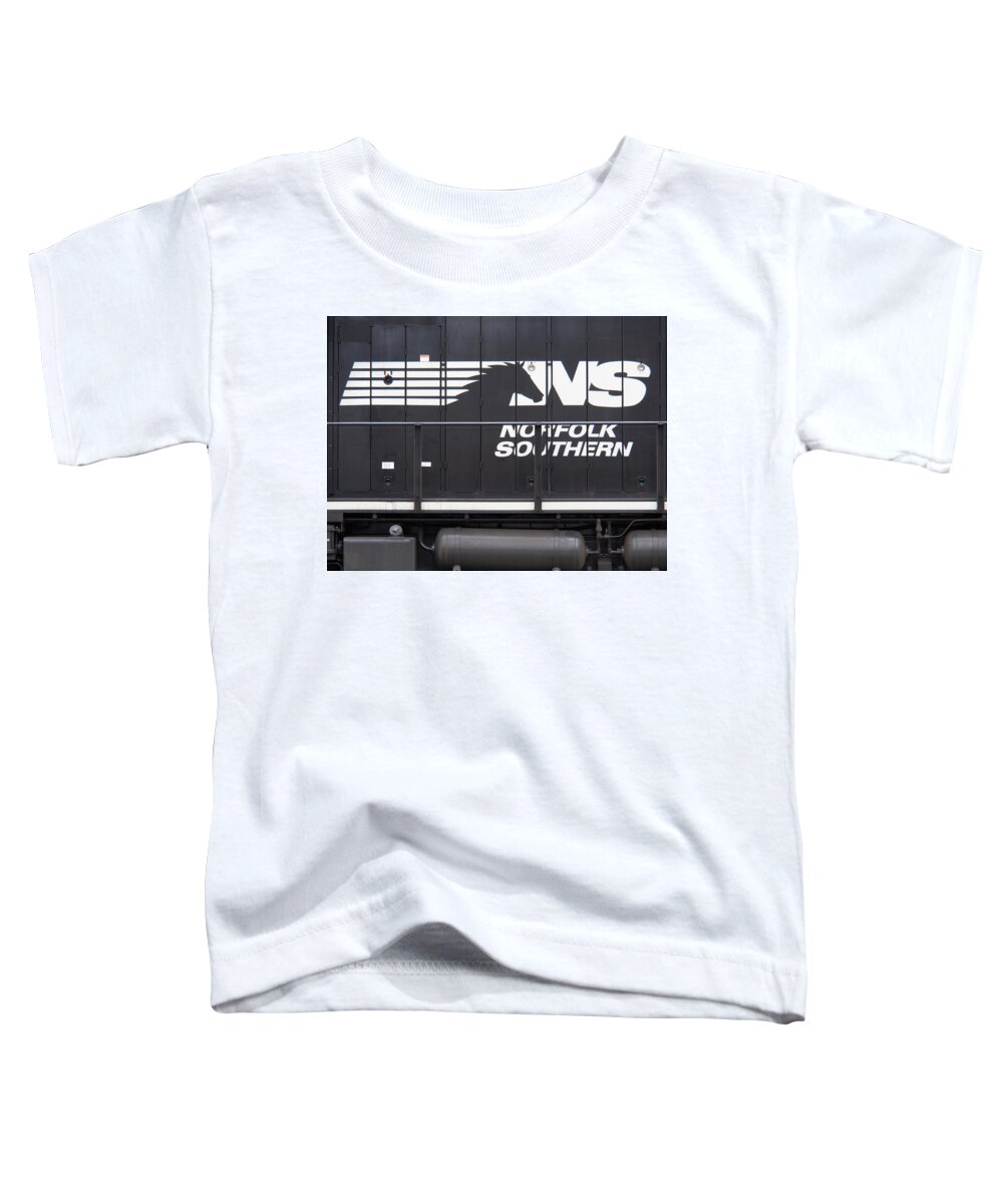 Railroad Toddler T-Shirt featuring the photograph Norfolk Southern Emblem by Mike McGlothlen