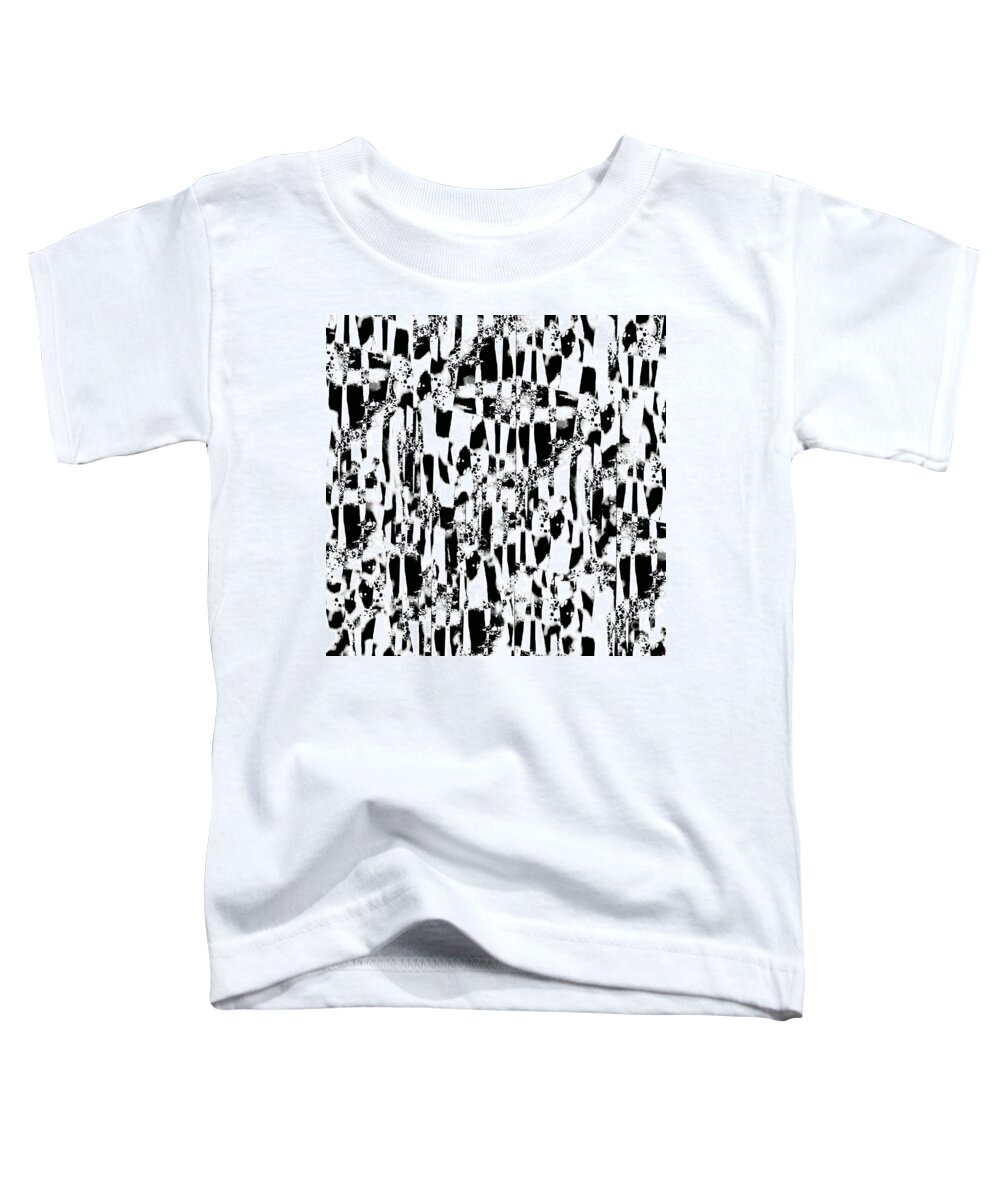 Not Just A Great Design As The Duvet Cover It Was Designed For .black And White Patttern To Love Toddler T-Shirt featuring the digital art North side check by Priscilla Batzell Expressionist Art Studio Gallery