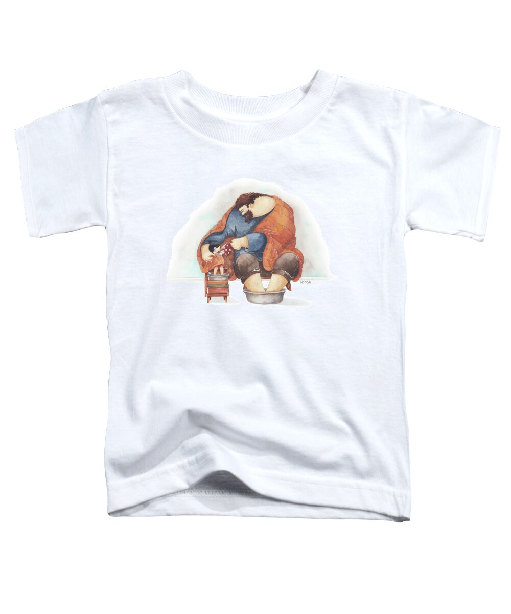 Father Toddler T-Shirt featuring the drawing November cuddles by Soosh