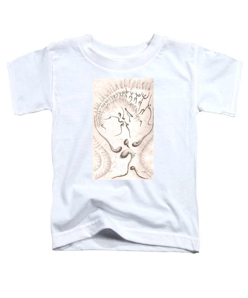 Blumwurks Toddler T-Shirt featuring the drawing Nurture by Matthew Blum