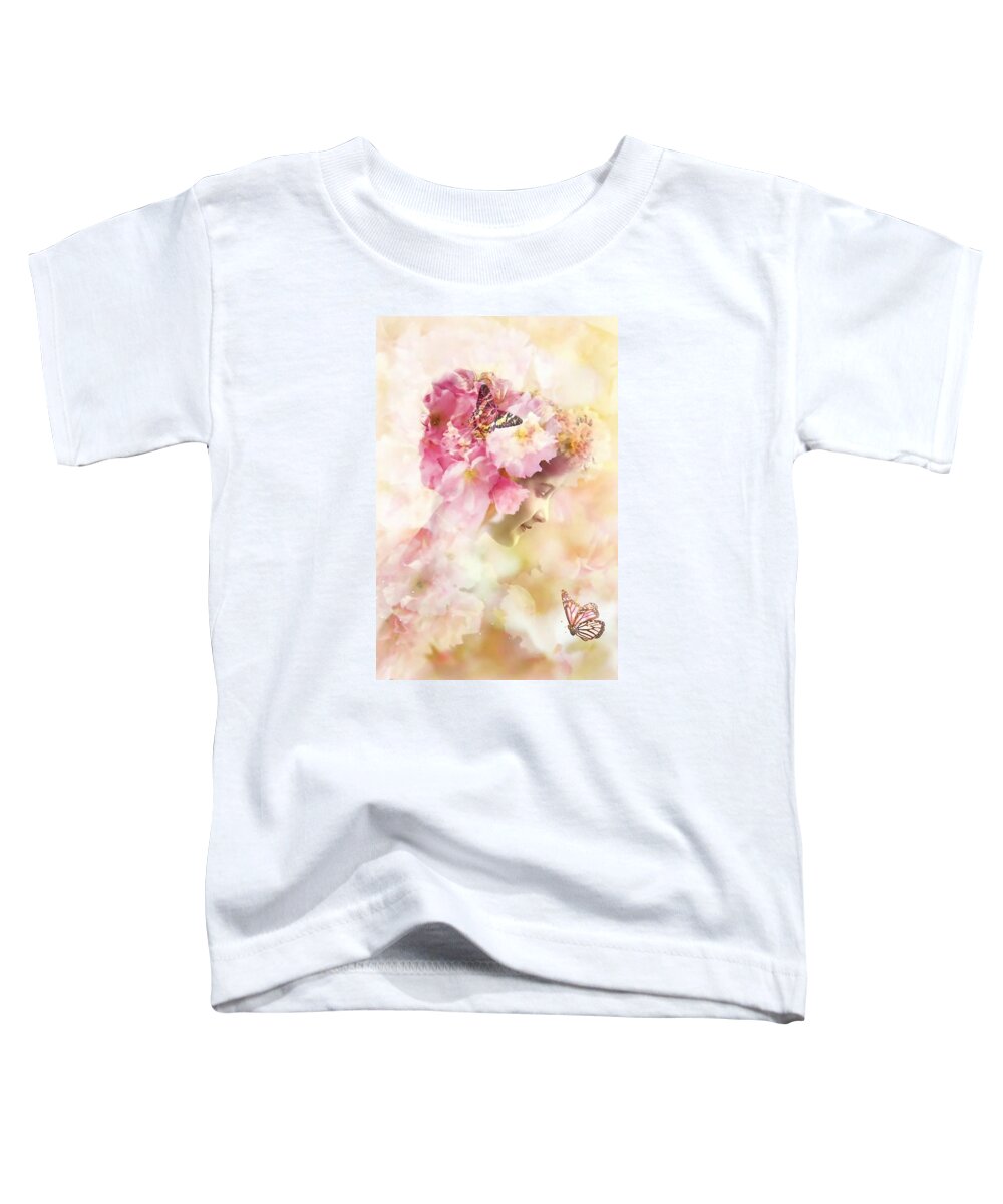 Fairy Toddler T-Shirt featuring the digital art Nymph of May by Lilia D