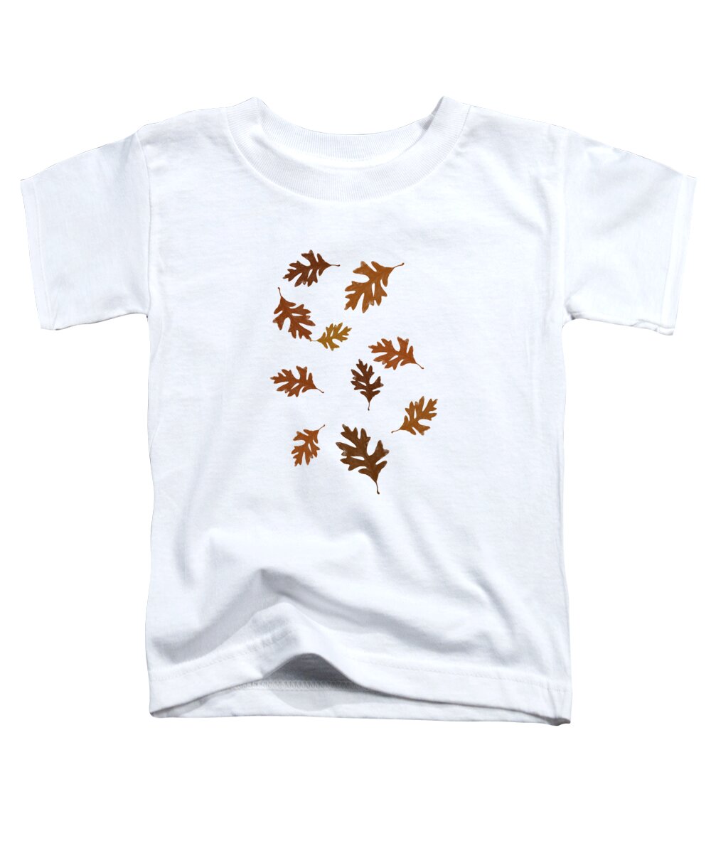 Fall Toddler T-Shirt featuring the mixed media Oak Leaves Art by Christina Rollo