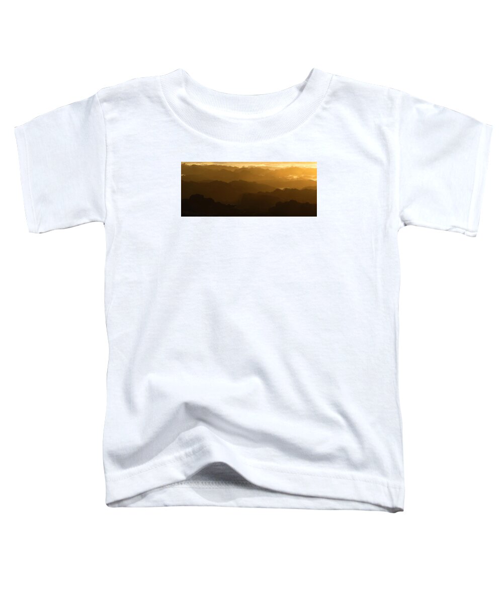 Ocean Rocks And Spraying Mist Toddler T-Shirt featuring the photograph Ocean Mist  by Michael Ramsey