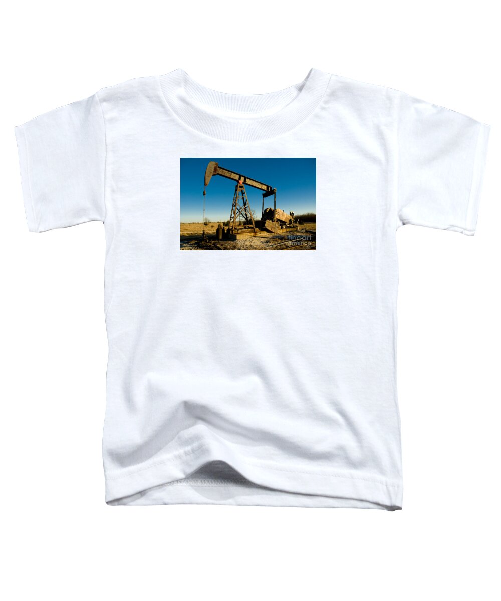 Crude Oil Toddler T-Shirt featuring the photograph Oil Rig by Anthony Totah