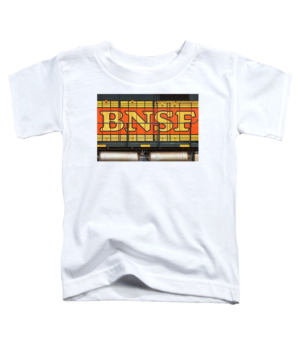 Bnsf Toddler T-Shirt featuring the photograph Old BNSF Logo by Todd Klassy