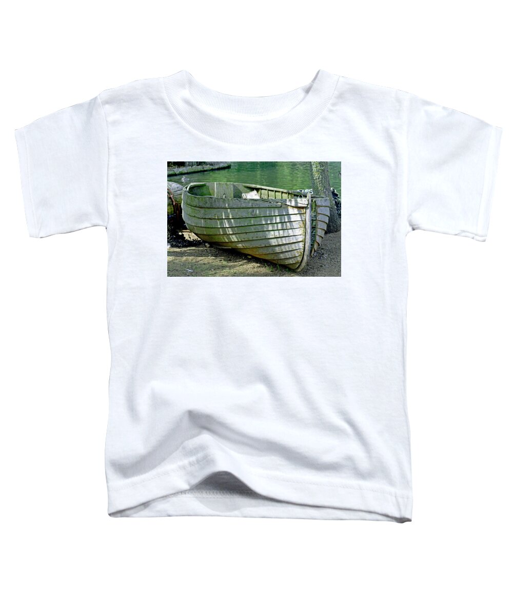 Pond Toddler T-Shirt featuring the photograph Old Boat - Bursting At The Seams by Rod Johnson
