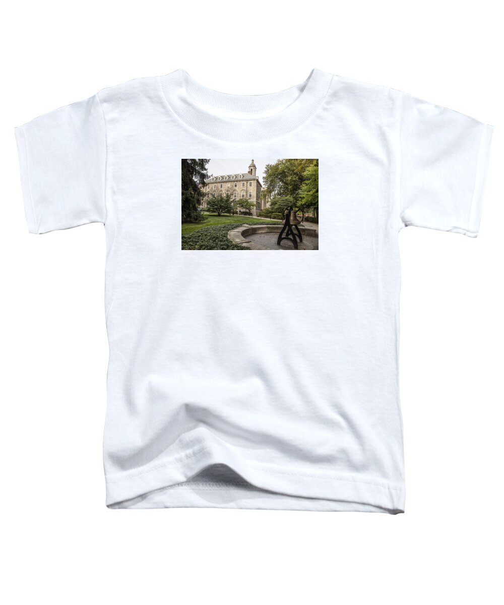 Penn State Toddler T-Shirt featuring the photograph Old Main Penn State Bell by John McGraw