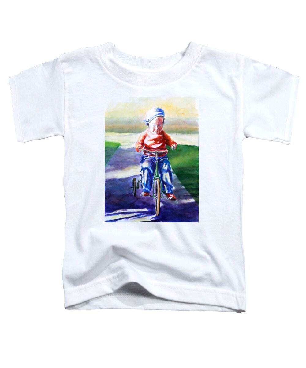 Girl Toddler T-Shirt featuring the painting Old Soul by Shannon Grissom