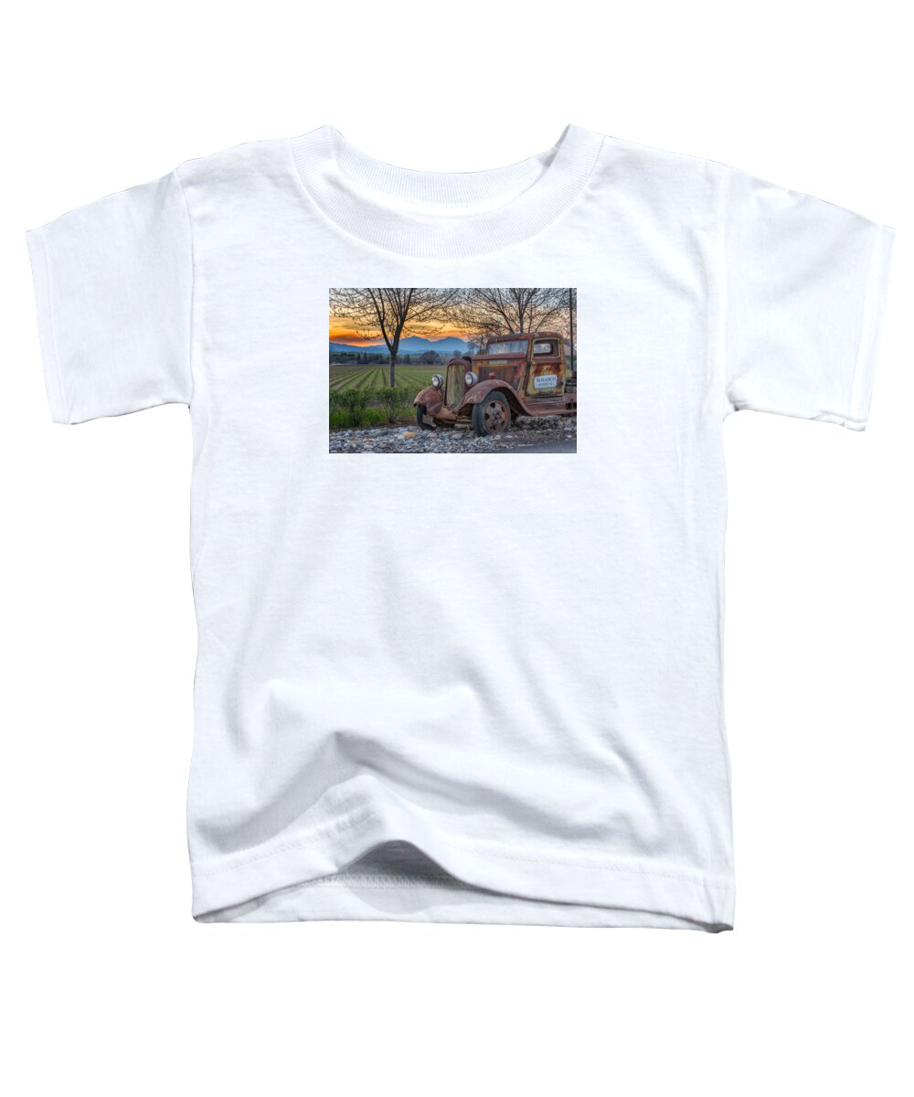 Byron Toddler T-Shirt featuring the photograph On the Ranch by Robin Mayoff