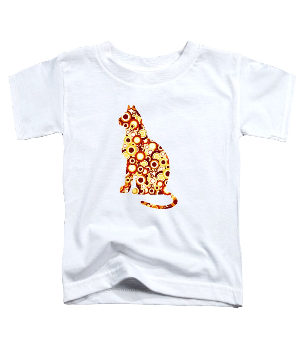 Malakhova Toddler T-Shirt featuring the digital art Orange Tabby - Animal Art by Anastasiya Malakhova