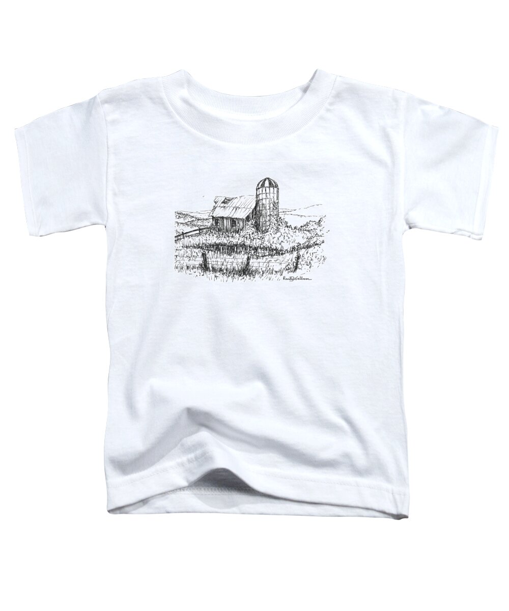 Overgrown Toddler T-Shirt featuring the drawing Overtaken by Randy Welborn