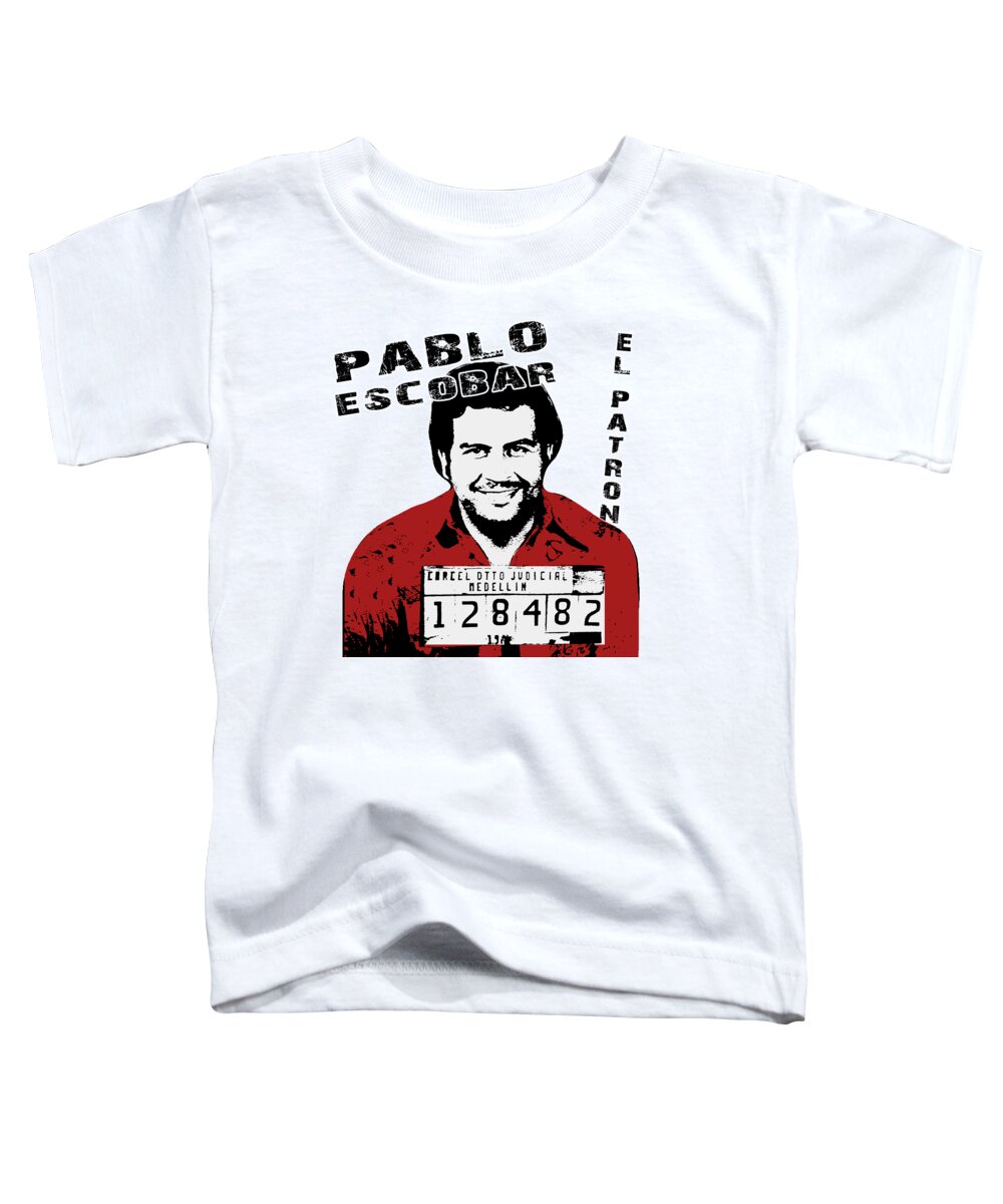 Pablo Escobar Toddler T-Shirt featuring the digital art Pablo Escobar by Valentina Hramov