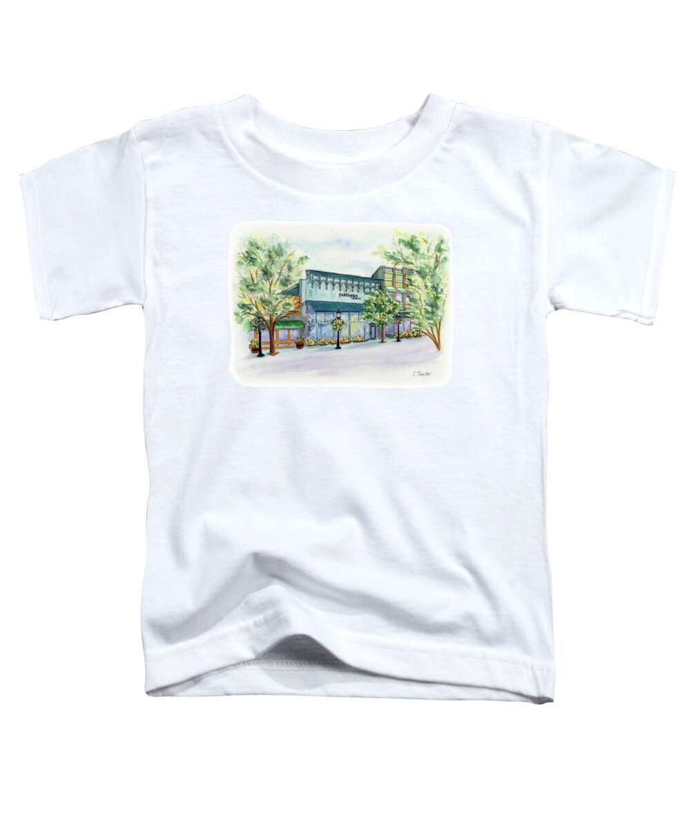 Paddington Station Toddler T-Shirt featuring the painting Paddington on Main by Lori Taylor
