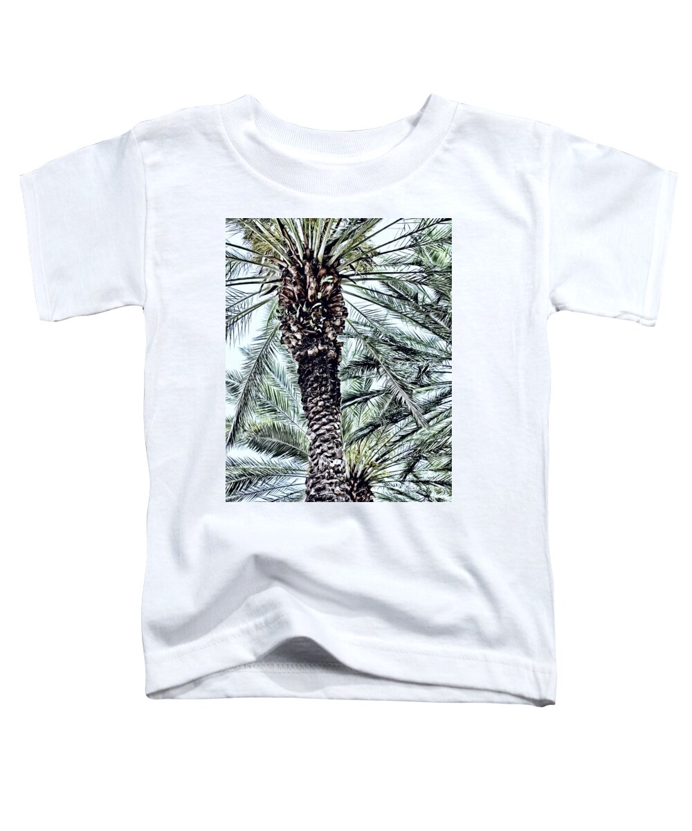 Palm Tree Toddler T-Shirt featuring the digital art Palm Tree by Mary Pille