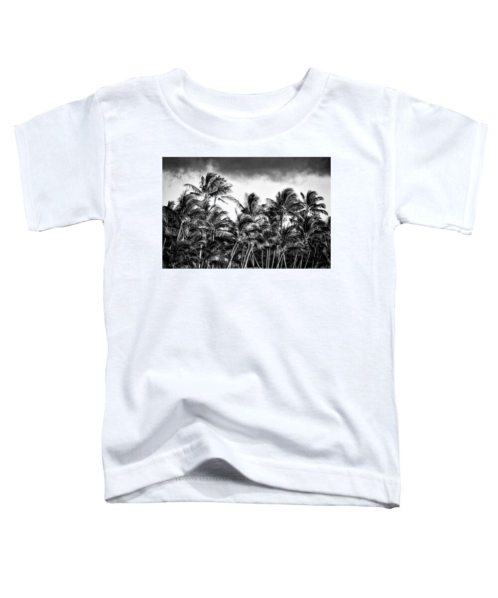 Wind Toddler T-Shirt featuring the photograph Palms in the Hawaiian Trade Winds by Lawrence Knutsson