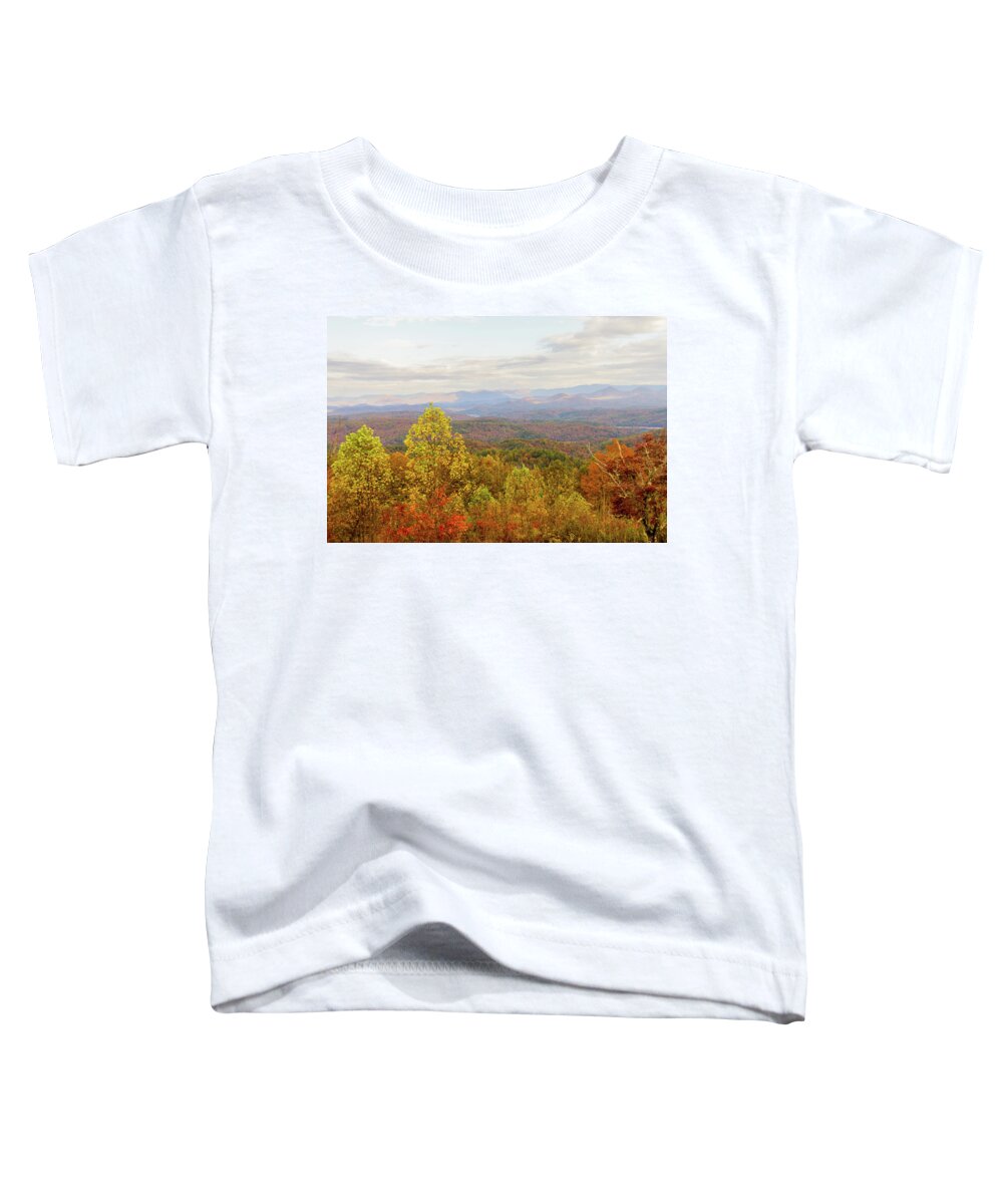 Autumn Toddler T-Shirt featuring the photograph Panther Top View by Kelly Kennon