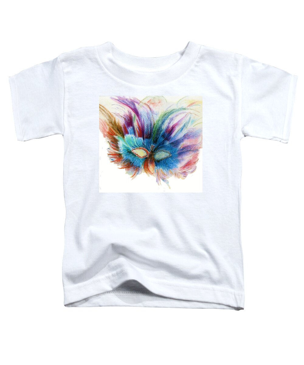 Feather Mask Toddler T-Shirt featuring the photograph Party On Bourbon by Rosanne Licciardi