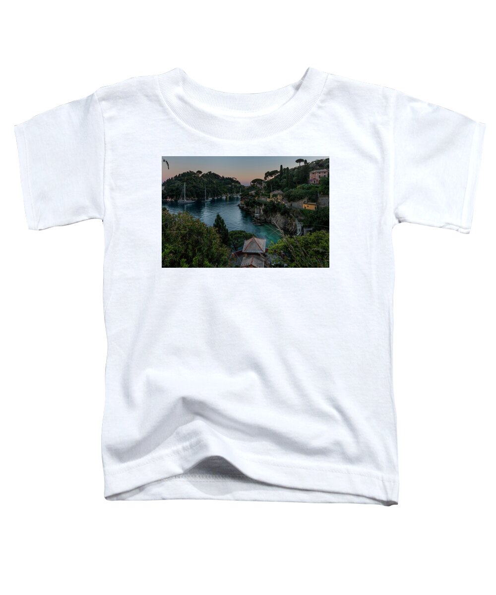 Portofino Toddler T-Shirt featuring the painting PORTOFINO Bay by Enrico Pelos
