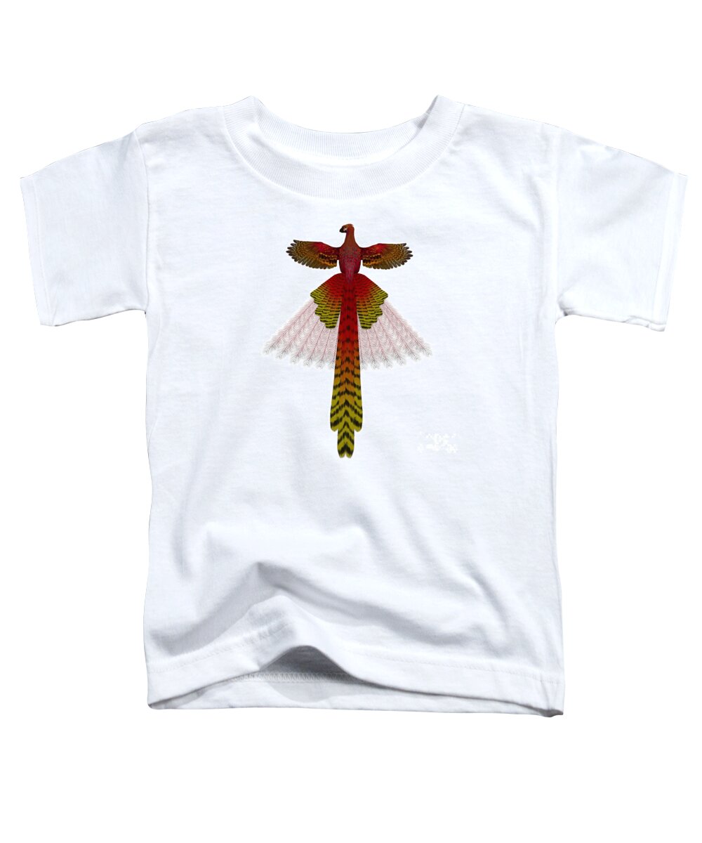 Phoenix Toddler T-Shirt featuring the painting Phoenix Firebird by Corey Ford