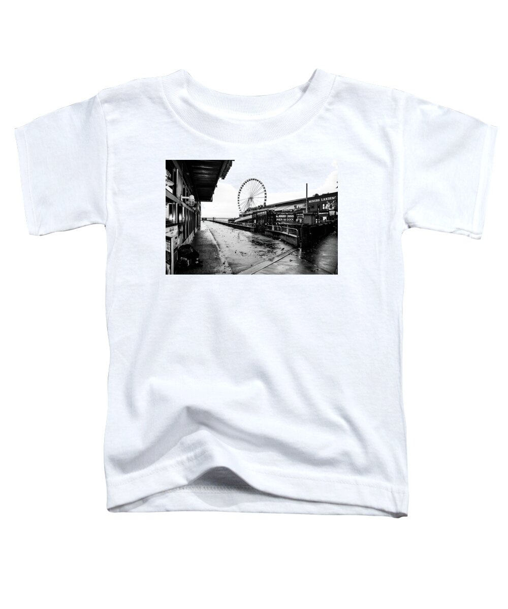 Seattle Toddler T-Shirt featuring the photograph Pierspective by D Justin Johns