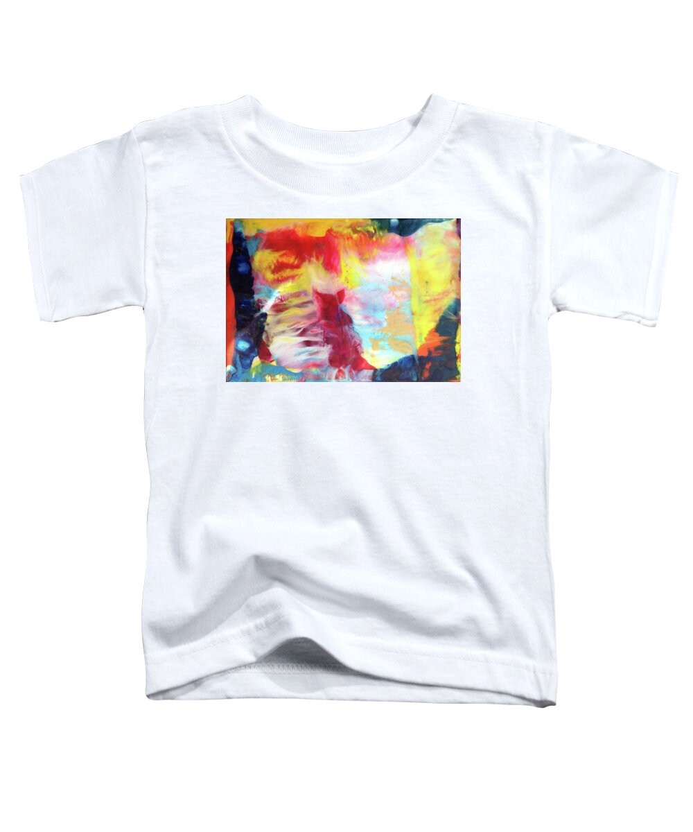  Toddler T-Shirt featuring the painting Pig Power by Sperry Andrews