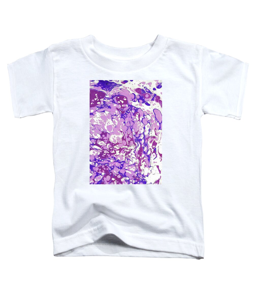 Ebru Toddler T-Shirt featuring the painting Pink Battal #2 by Daniela Easter