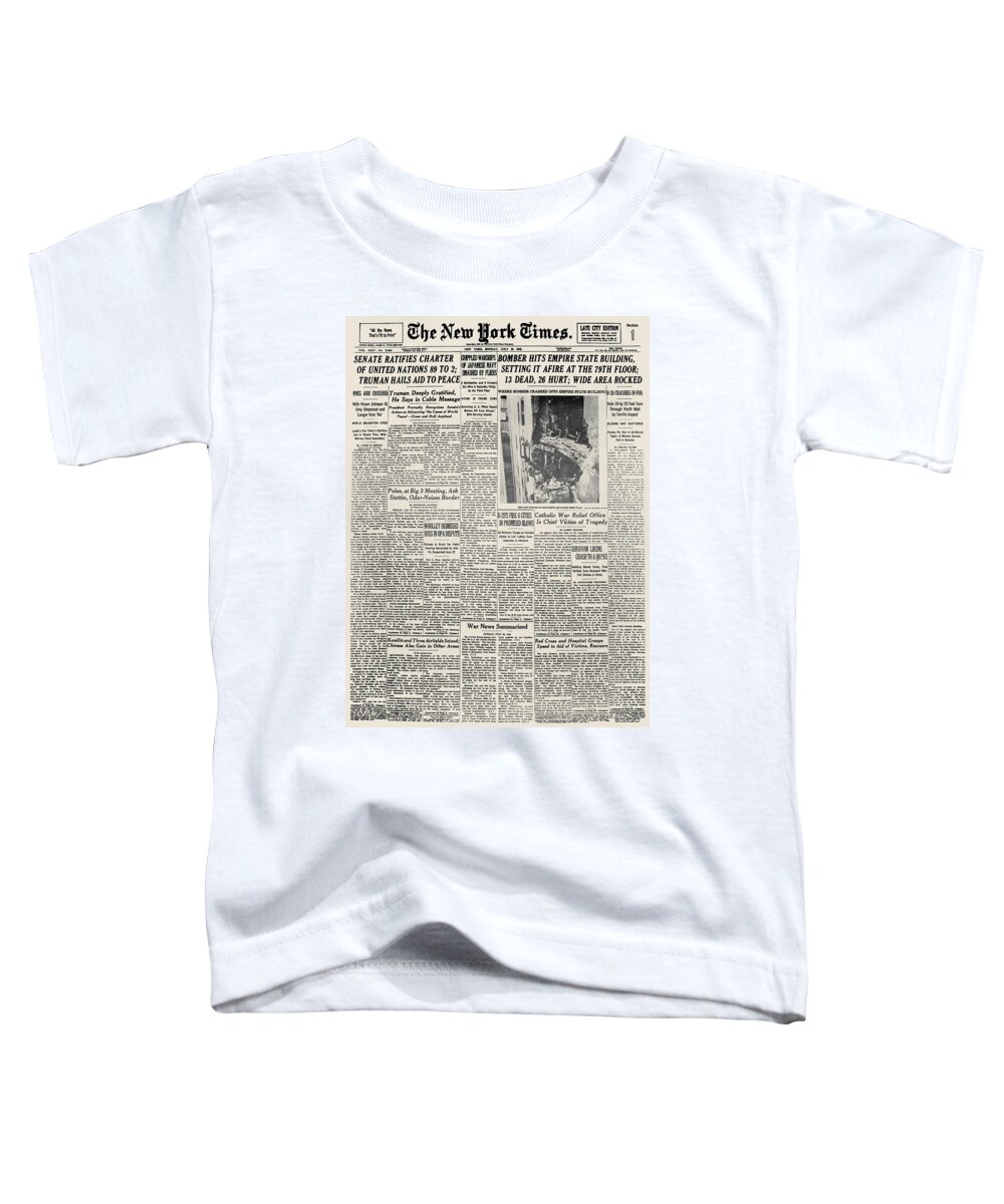 1945 Toddler T-Shirt featuring the photograph Plane Crash, 1945 by Granger