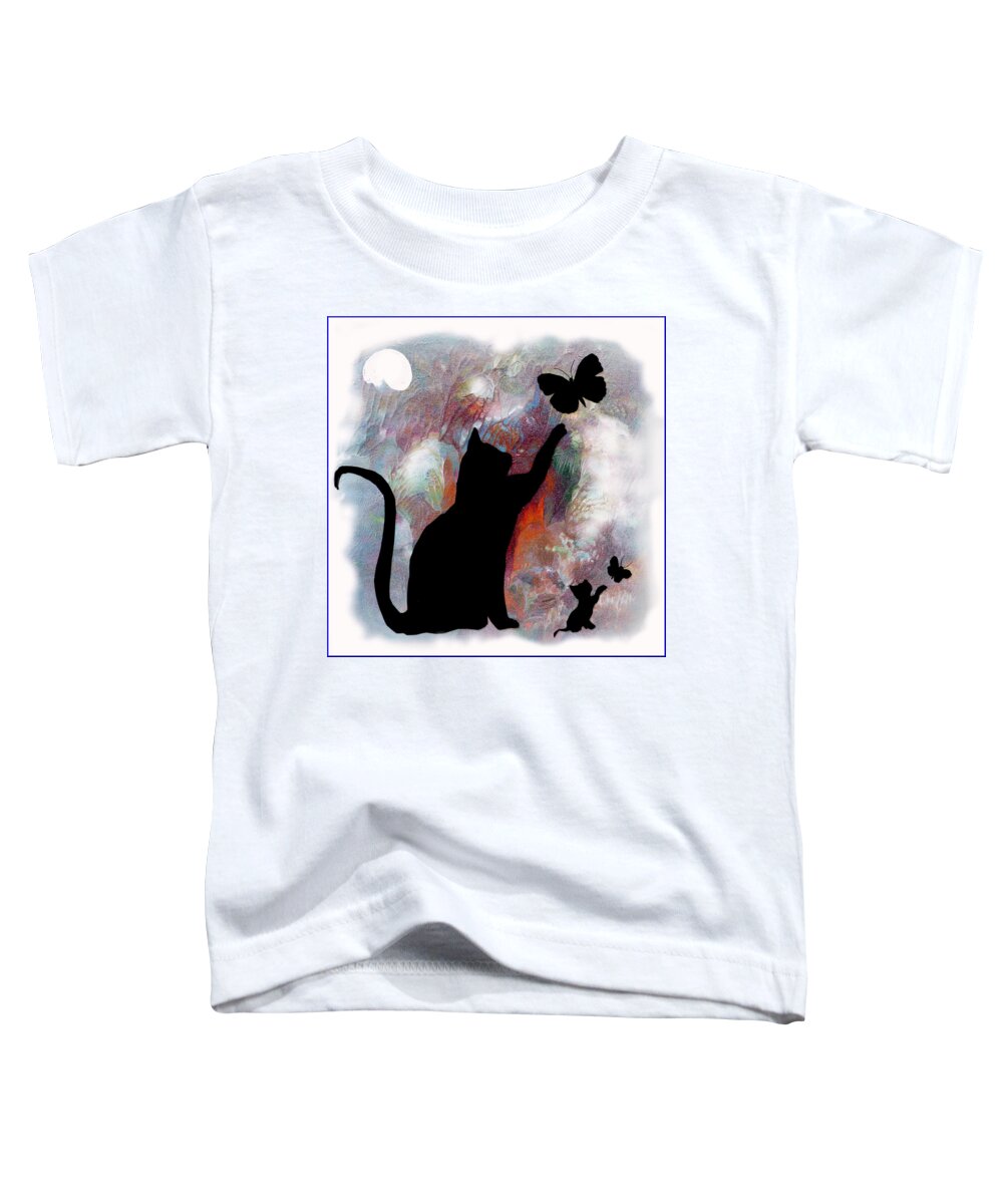  Butterflies Toddler T-Shirt featuring the painting Sweet Memories in the Park by Pj LockhArt