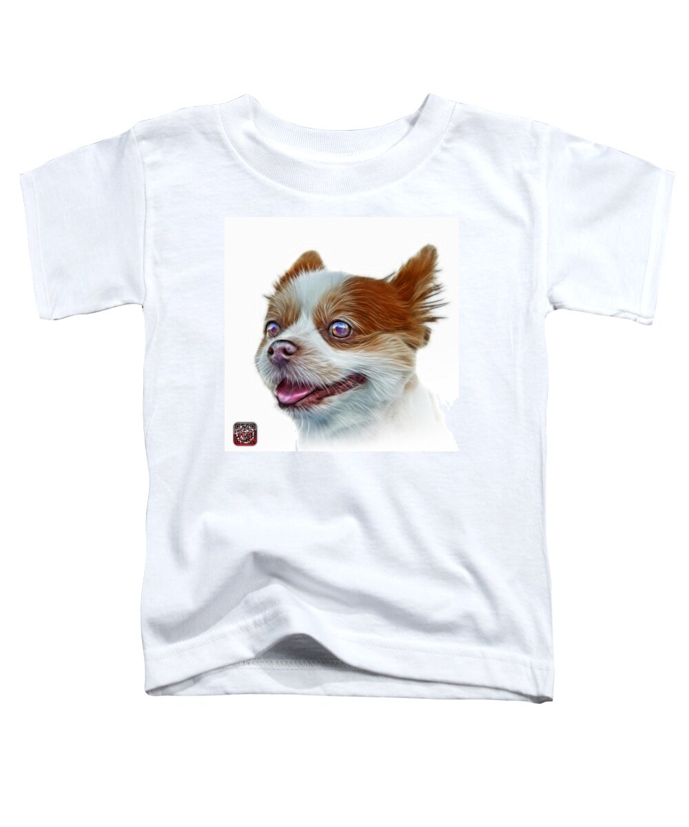 Pomeranian Toddler T-Shirt featuring the painting Pomeranian dog art 4584 - WB by James Ahn