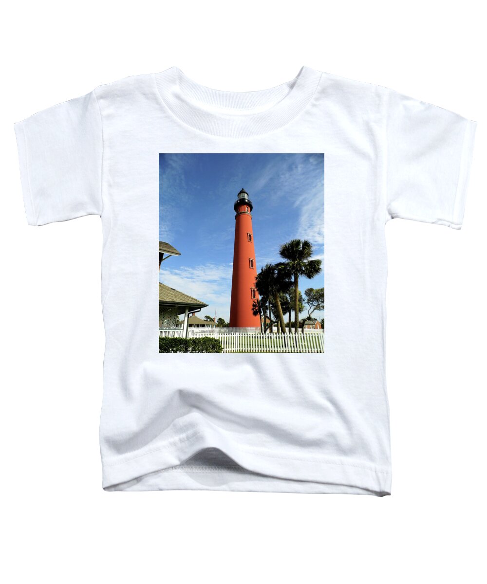Ponce Inlet Toddler T-Shirt featuring the photograph Ponce De Leon Lighthouse by D Hackett