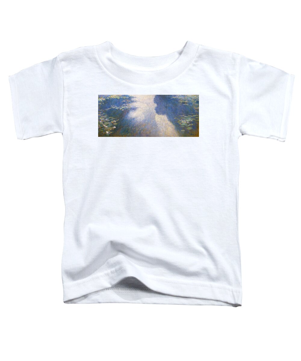 Tranquility Toddler T-Shirt featuring the painting Pond Monet by Valeriy Mavlo
