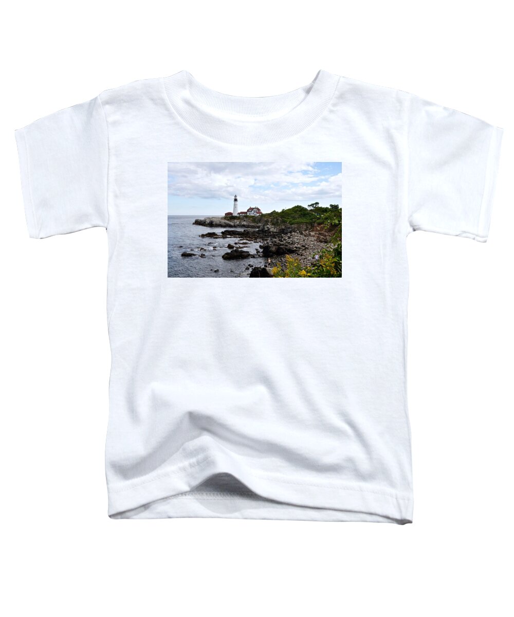 #portland Headlight Toddler T-Shirt featuring the photograph Portland Headlight II by Cornelia DeDona