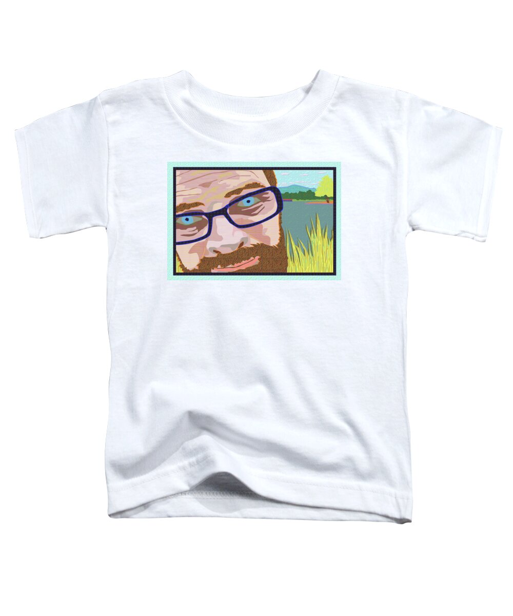 Pattern Close Up Portrait Toddler T-Shirt featuring the digital art Portrait at Lake Junaluska by Rod Whyte
