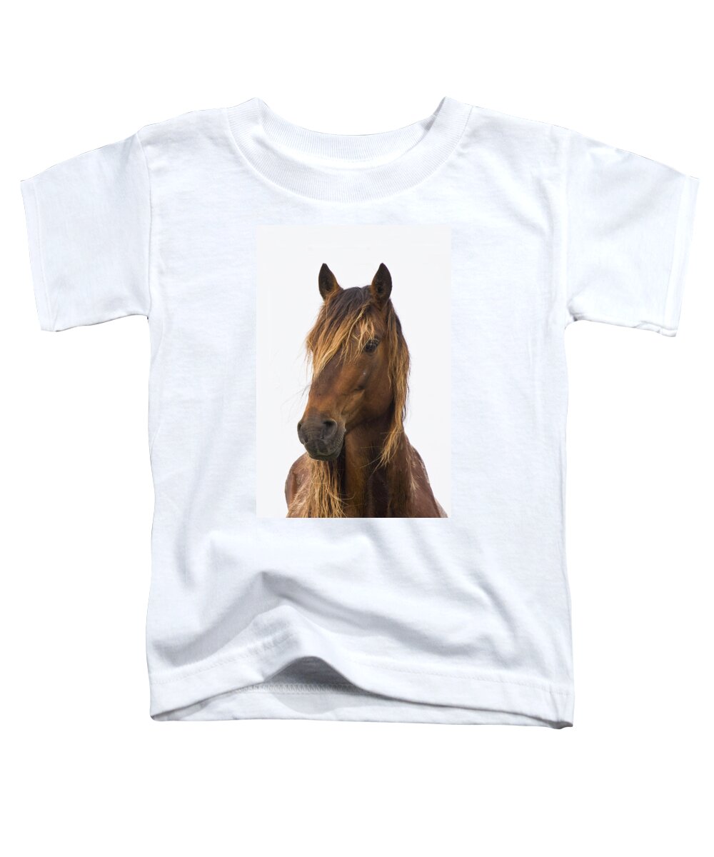 Wild Toddler T-Shirt featuring the photograph Portrait of a Mustang by Bob Decker