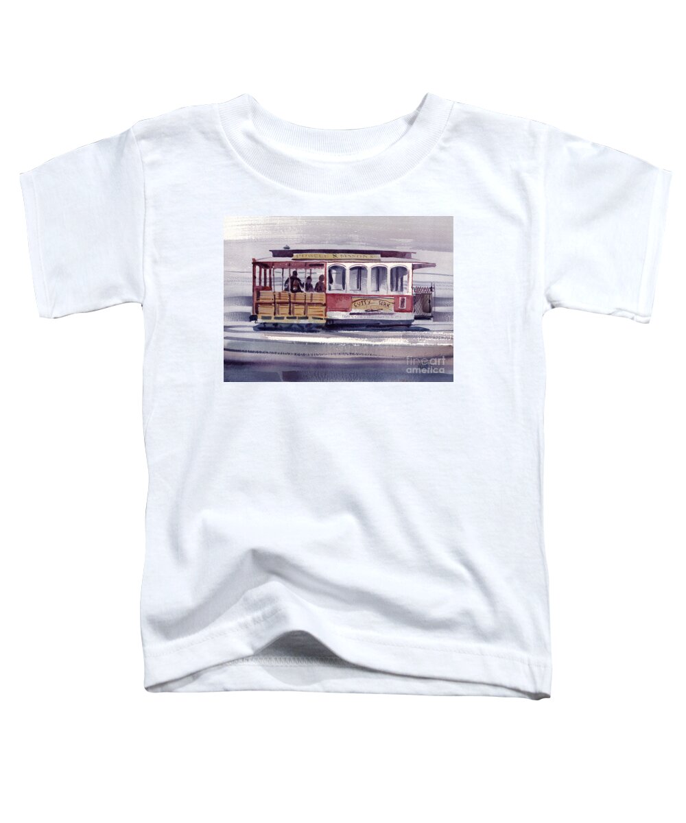 Powell Toddler T-Shirt featuring the painting Powell and Mason Line by Donald Maier