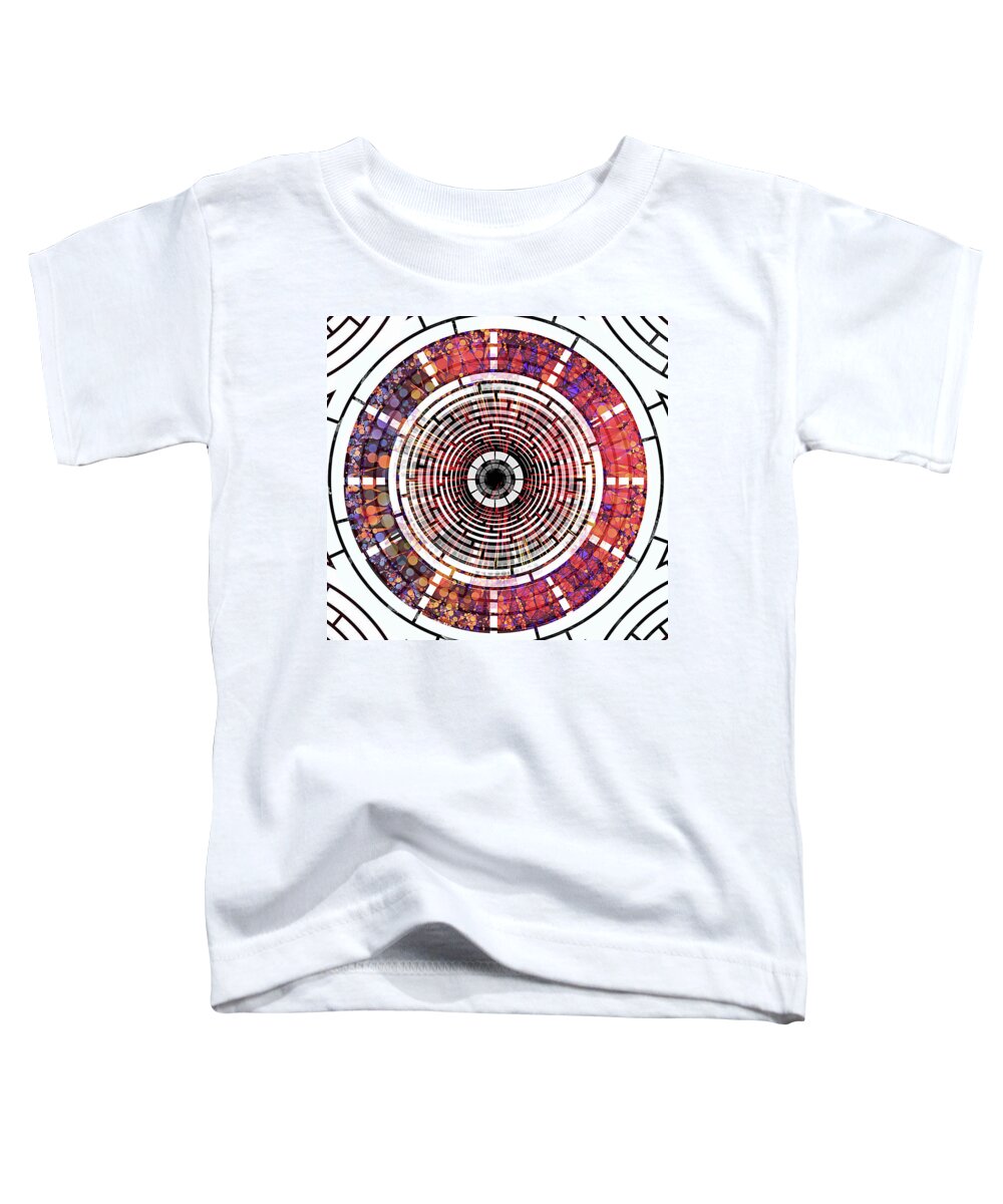 Geometrical Contemporary Art Toddler T-Shirt featuring the painting Radiant Heat by Susan Maxwell Schmidt
