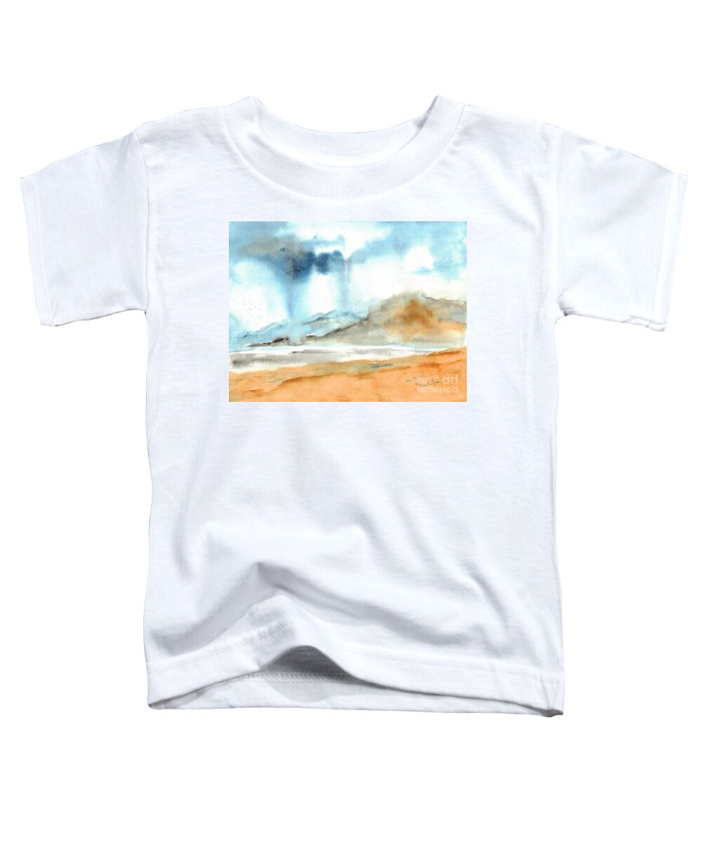 House Toddler T-Shirt featuring the painting Rainy Crete by Karina Plachetka